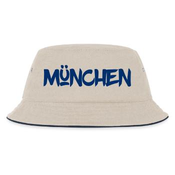 München - Bayern - Isar - Frauenkirche - Prater - Kinder Bucket Hat - Natur/Navy - Vorne
