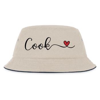 Cadeau de typographie Cook with a Heart - Bob Enfant - blanc cassé/bleu marine - Devant