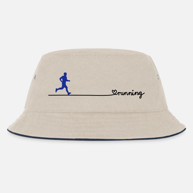 love running - Kinder Bucket Hat - Natur/Navy