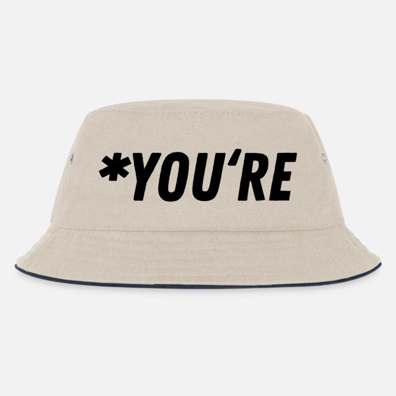 Grammar Grammar Gift Gift Idea - Kids’ Bucket Hat - ecru/navy