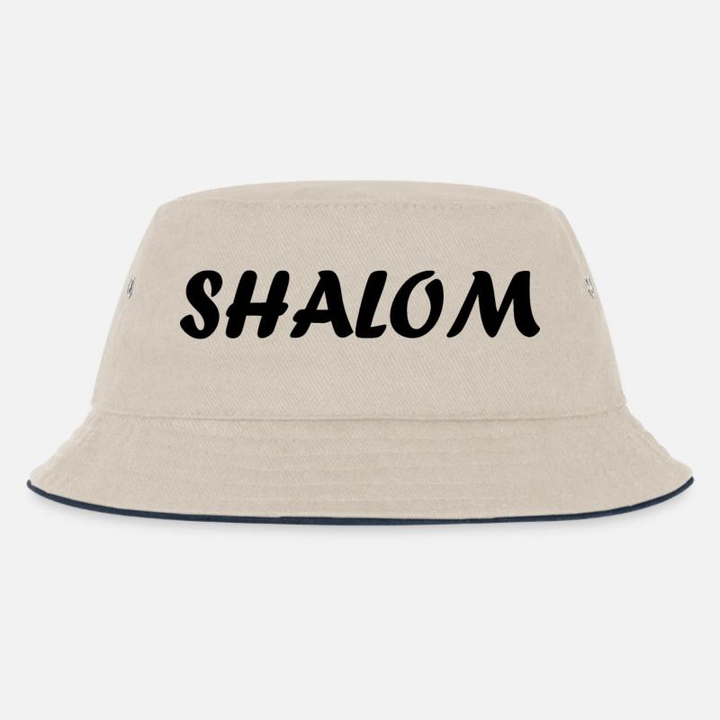 Shalom - Kinder Bucket Hat - Natur/Navy