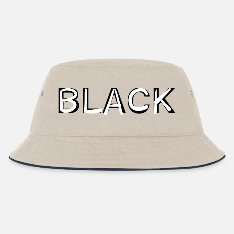 BLACK - Kinder Bucket Hat - Natur/Navy
