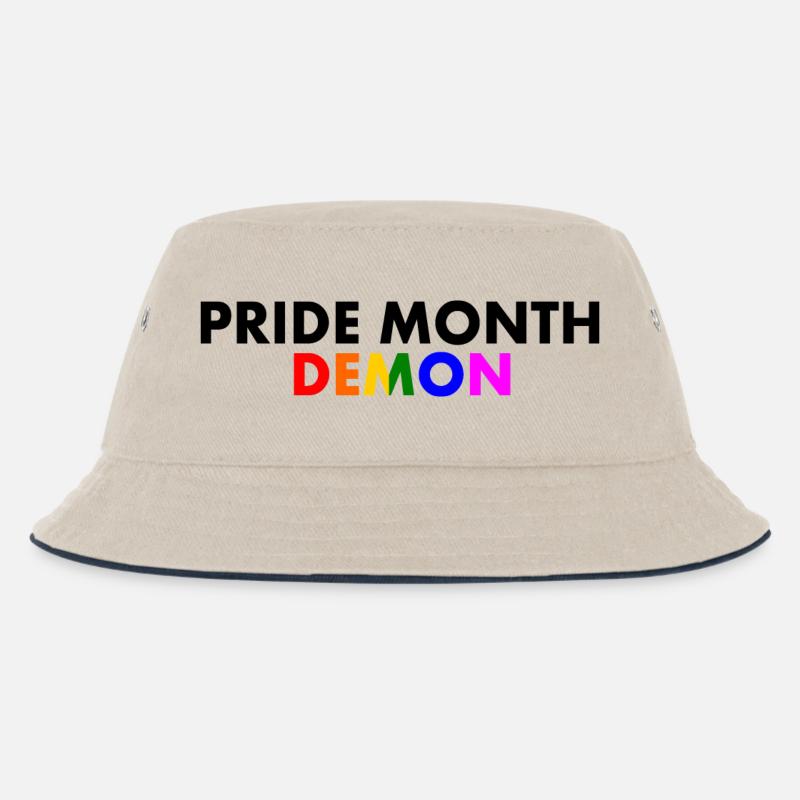 pride month demon - Kinder Bucket Hat - Natur/Navy