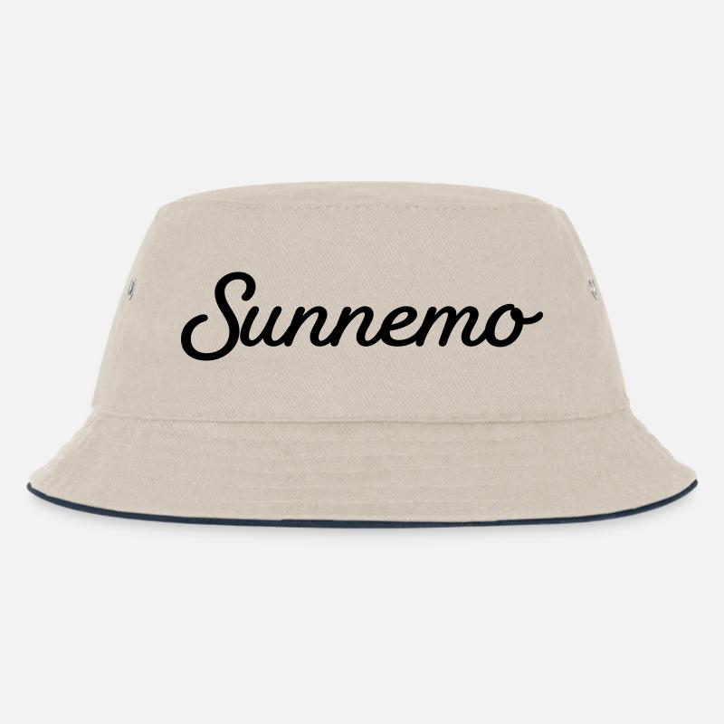 Sunnemo schwarz - Kinder Bucket Hat - Natur/Navy