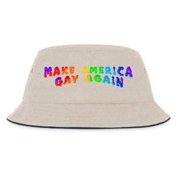 Make America Gay Again - Kinder Bucket Hat - Natur/Navy - Vorne