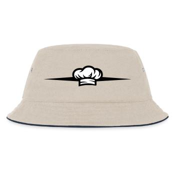 Chef's Hat Symbol Chef Line - Kids’ Bucket Hat - ecru/navy - Front