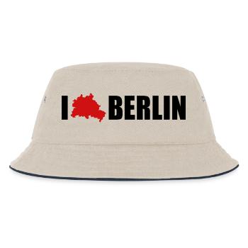 I Love Berlin - Kinder Bucket Hat - Natur/Navy - Vorne