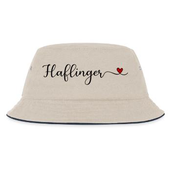 Haflinger Heart - Kids’ Bucket Hat - ecru/navy - Front