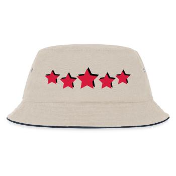 sterne - Kinder Bucket Hat - Natur/Navy - Vorne