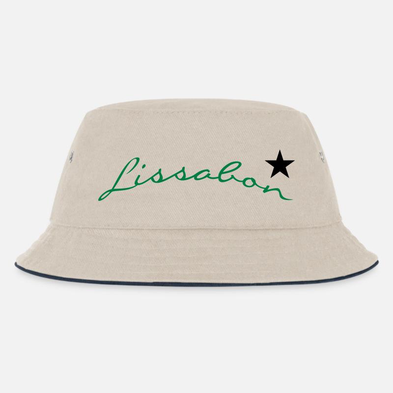 Lissabon (2c) - Kinder Bucket Hat - Natur/Navy