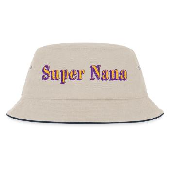 Super Nana - Kids’ Bucket Hat - ecru/navy - Front
