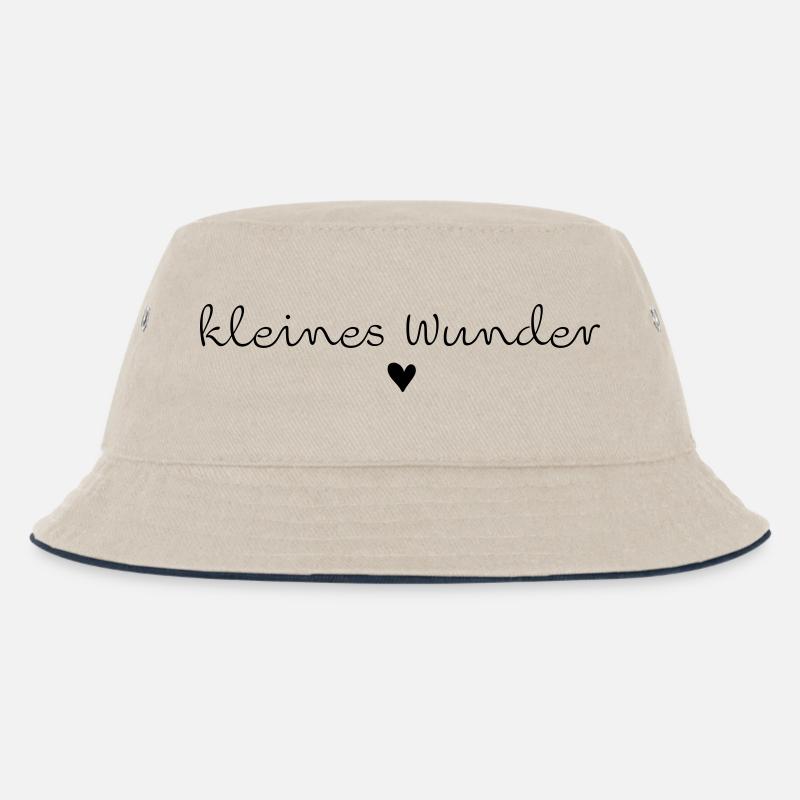 Kleines Wunder - Kinder Bucket Hat - Natur/Navy