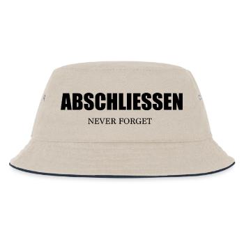 Abschließen Never Forget - Nie Vergessen! - Kinder Bucket Hat - Natur/Navy - Vorne