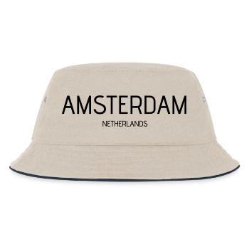 amsterdam - Kinder Bucket Hat - Natur/Navy - Vorne