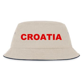 Croatia - Kroatien - Kinder Bucket Hat - Natur/Navy - Vorne