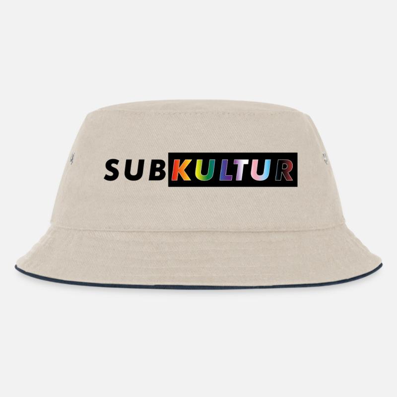 SUBKULTUR CSD - Kinder Bucket Hat - Natur/Navy