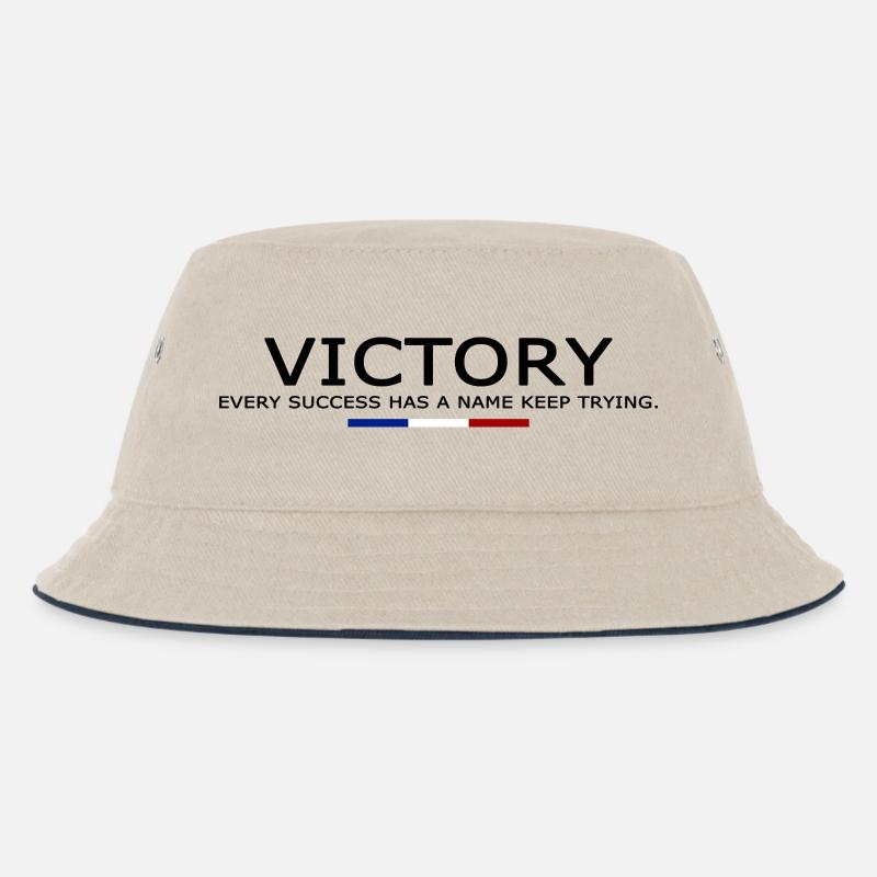 Victory EVERY SUCCESS HAS A NAME KEEP TRYING - Bob Enfant - blanc cassé/bleu marine