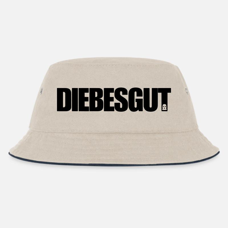 DIEBESGUT - Kinder Bucket Hat - Natur/Navy