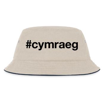 WALISISCH Hashtag Waliser Wales - Kinder Bucket Hat - Natur/Navy - Vorne