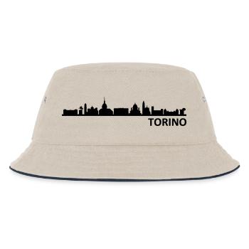 TURIN Torino Italien Skyline Stadt - Kinder Bucket Hat - Natur/Navy - Vorne