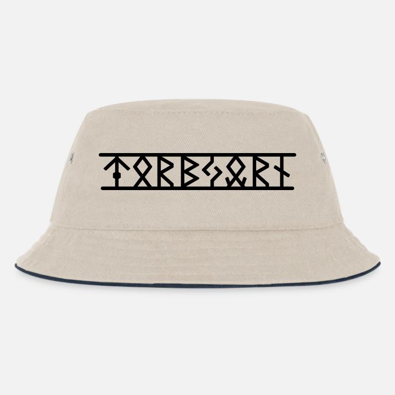 Torbjörn - Kids’ Bucket Hat - ecru/navy