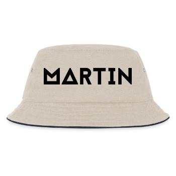 Vorname Martin - Kinder Bucket Hat - Natur/Navy - Vorne