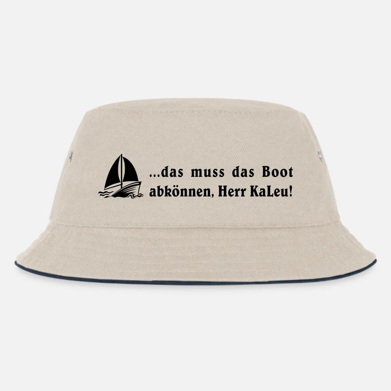 das muss das boot abkönnen, Herr KaLeu! - Kinder Bucket Hat - Natur/Navy