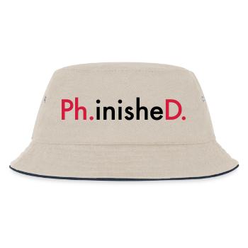 6061912 122114662 Doctorate - Kids’ Bucket Hat - ecru/navy - Front
