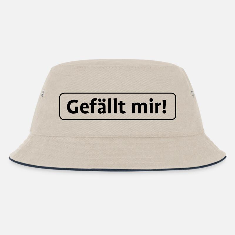 Gefällt mir - Kinder Bucket Hat - Natur/Navy