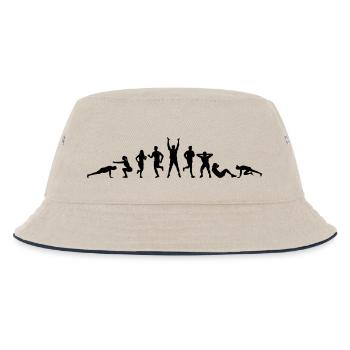 Sport - Gruppe Fitness - Kinder Bucket Hat - Natur/Navy - Vorne