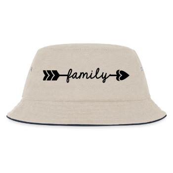 Family - Kids’ Bucket Hat - ecru/navy - Front