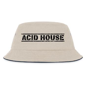 Acid House - Kids’ Bucket Hat - ecru/navy - Front