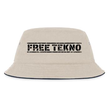 Free Tekno - Kinder Bucket Hat - Natur/Navy - Vorne