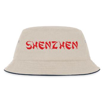 SHENZHEN - Kids’ Bucket Hat - ecru/navy - Front