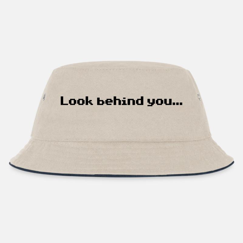 Look behind you - Kinder Bucket Hat - Natur/Navy