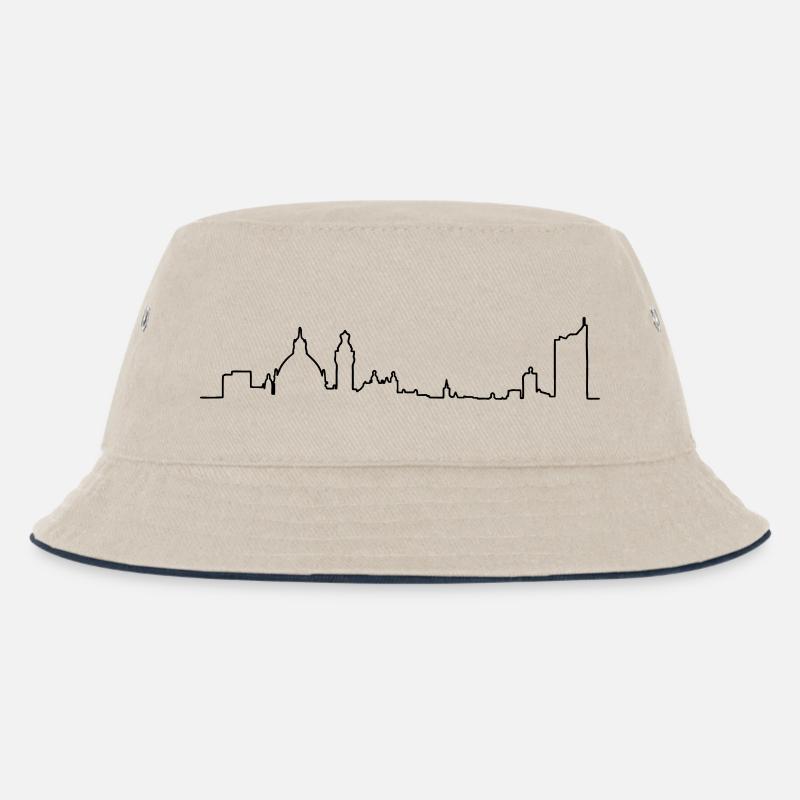 Leipzig - Kinder Bucket Hat - Natur/Navy