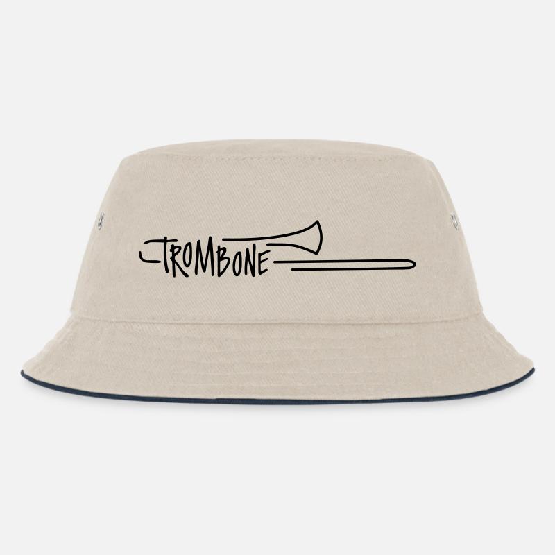 Trombone - Kinder Bucket Hat - Natur/Navy