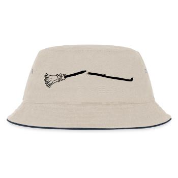 Besen gebrochen 1 - Kinder Bucket Hat - Natur/Navy - Vorne