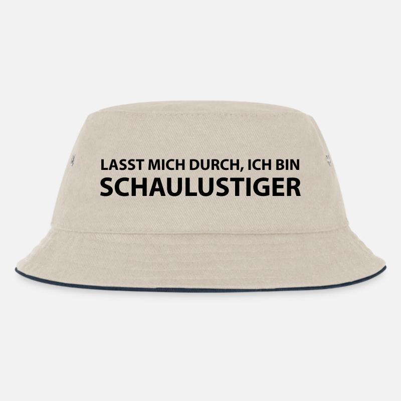 schaulustiger - Kinder Bucket Hat - Natur/Navy