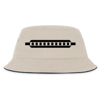 Bluesharp - Kids’ Bucket Hat - ecru/navy - Front