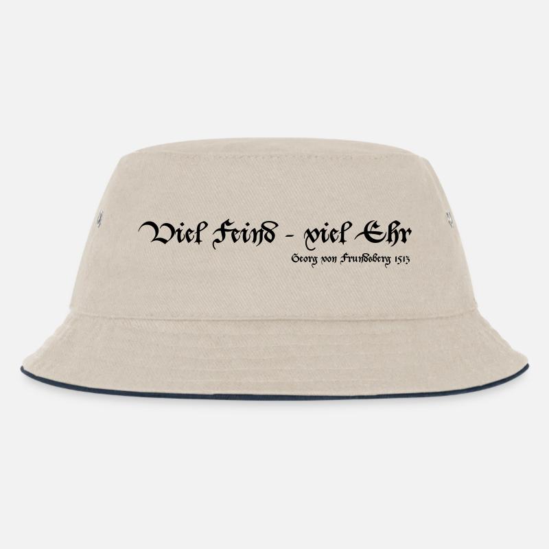 Viel Feind viel Ehr - Kinder Bucket Hat - Natur/Navy