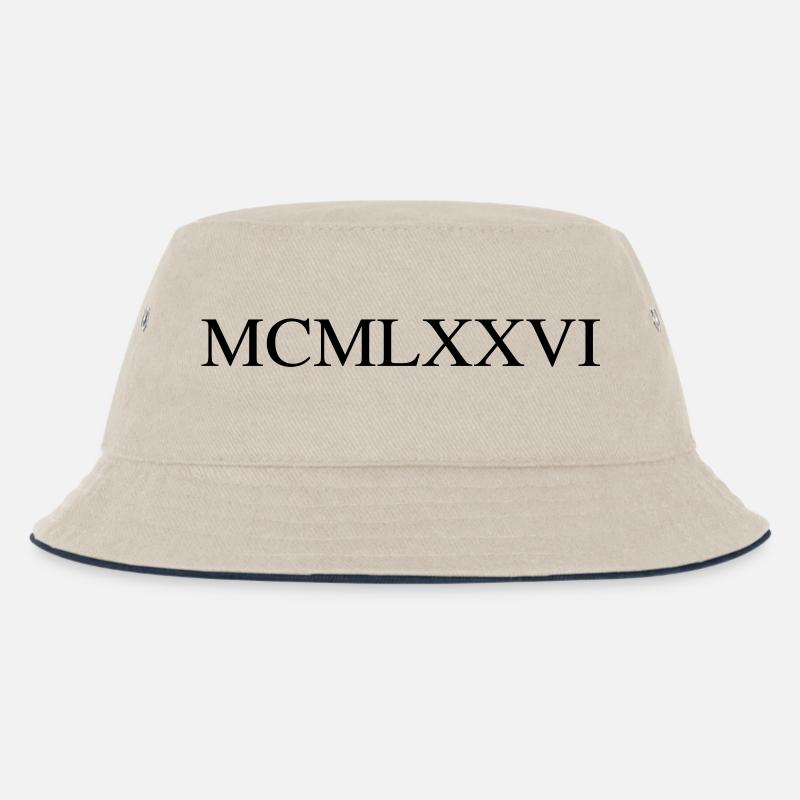 1976 - Kinder Bucket Hat - Natur/Navy