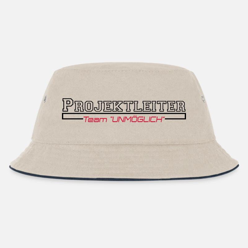 projektleiter - Kinder Bucket Hat - Natur/Navy