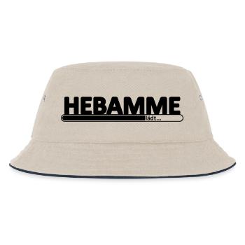 Hebamme // Mutter Begleitung // Geburtshilfe - Kinder Bucket Hat - Natur/Navy - Vorne