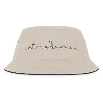 Skyline Kassel - Kinder Bucket Hat - Natur/Navy - Vorne