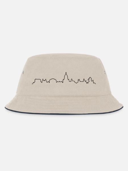 Skyline Mainz - Kinder Bucket Hat - Natur/Navy