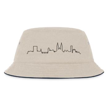 Skyline Basel - Kinder Bucket Hat - Natur/Navy - Vorne