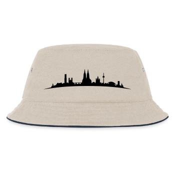 Skyline Köln Bogen - Kinder Bucket Hat - Natur/Navy - Vorne