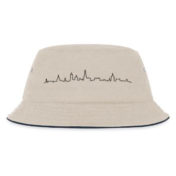 Skyline Rostock - Kinder Bucket Hat - Natur/Navy - Vorne