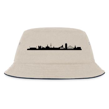 Skyline Karlsruhe 1 - Kinder Bucket Hat - Natur/Navy - Vorne